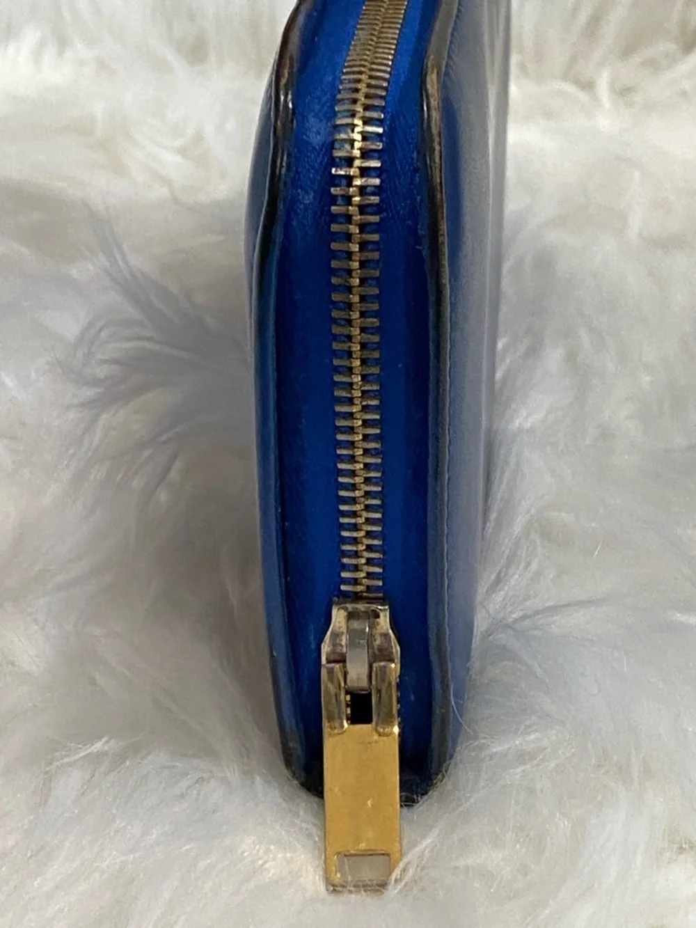 Saint Laurent Cobalt Blue Smooth Leather Zip-Around Wallet - Picture 5 of 9